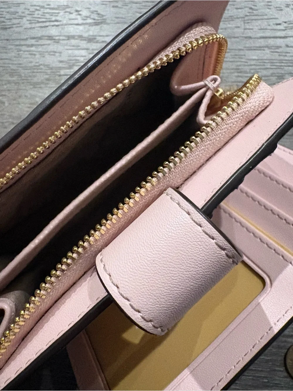 Michael Kors Blush and White Floral Appliqué Wallet